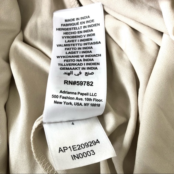 Adrianna Papell Plus Ivory Beaded Embellished Spaghetti Straps Dress - Picture 9 of 10